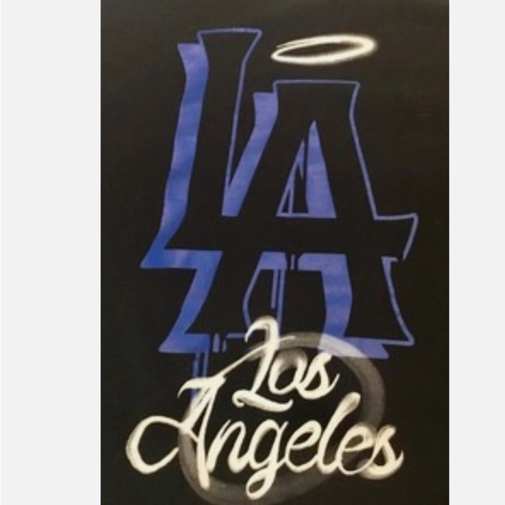Men's Los Angeles Graphic Short Sleeve Tee in Black and Blue